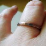 Hammered Copper Stacking Ring - Chunky Rustic..